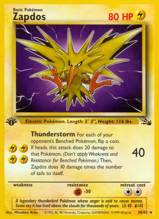 Carta Zapdos