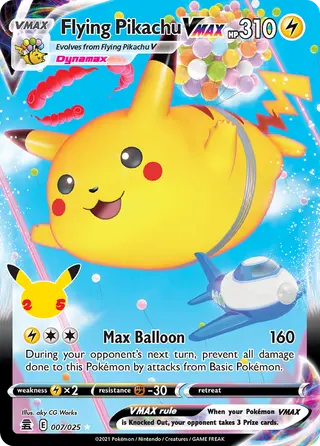 Carta Flying Pikachu VMAX