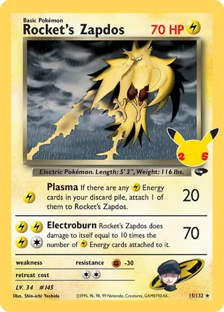 Carta Rocket's Zapdos