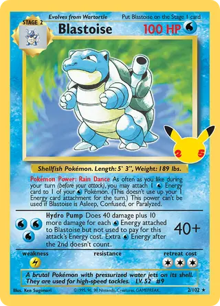 Carta Blastoise