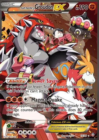 Carta Groudon-EX da Equipe Magma
