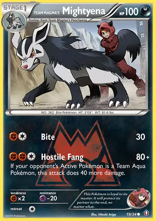 Carta Mightyena da Equipe Magma