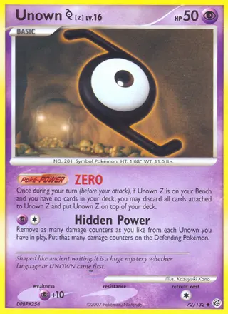 Carta Unown Z