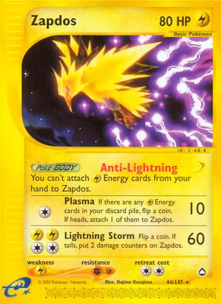 Carta Zapdos