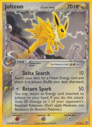 Carta Jolteon δ