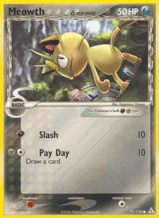 Carta Meowth δ