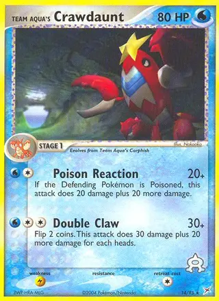 Carta Team Aqua's Crawdaunt