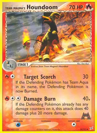 Carta Team Magma's Houndoom
