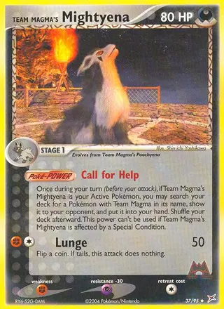 Carta Team Magma's Mightyena