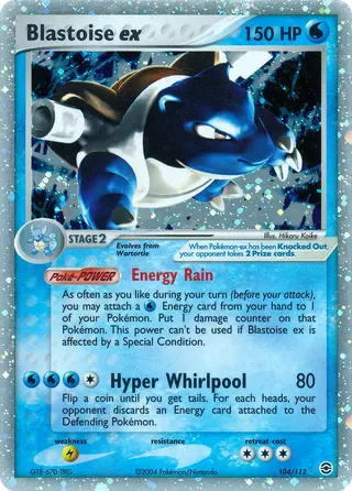 Carta Blastoise ex