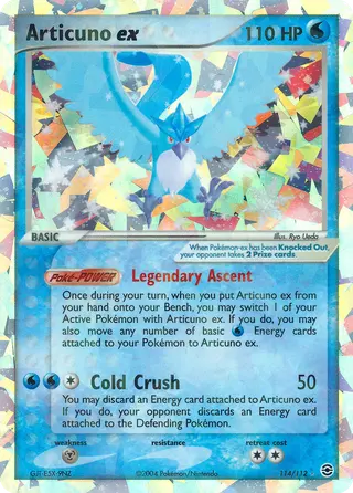 Carta Articuno ex