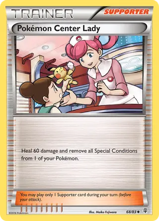 Carta Pokémon Center Lady