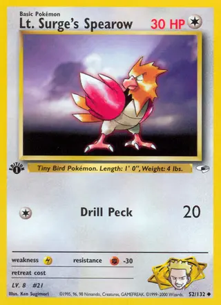 Carta Lt. Surge's Spearow