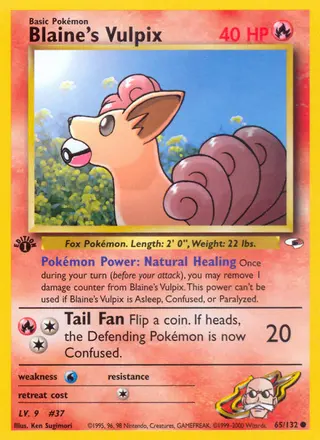 Carta Blaine's Vulpix