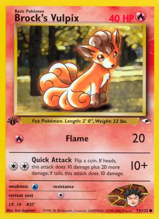 Carta Brock's Vulpix