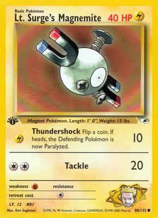 Carta Lt. Surge's Magnemite