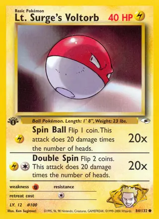 Carta Lt. Surge's Voltorb