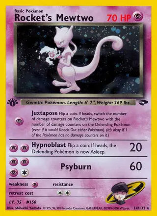 Carta Rocket's Mewtwo