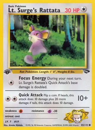 Carta Lt. Surge's Rattata