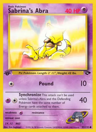 Carta Sabrina's Abra