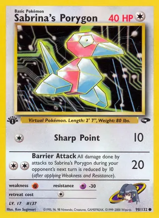 Carta Sabrina's Porygon