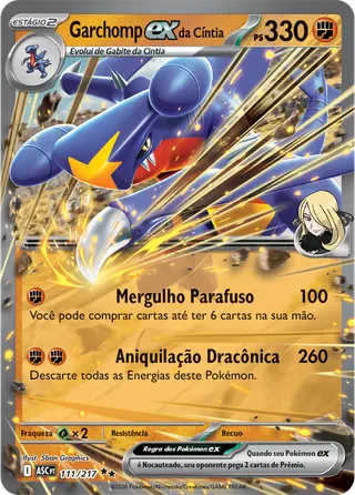 Carta Garchomp ex da Cíntia