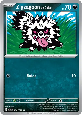 Carta Zigzagoon de Galar