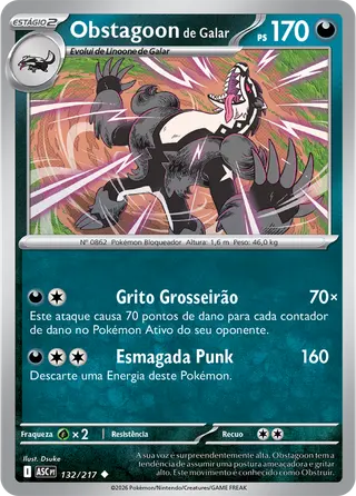 Carta Obstagoon de Galar