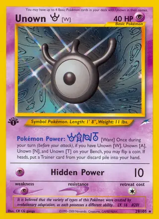 Carta Unown [W]