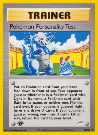 Carta Pokémon Personality Test