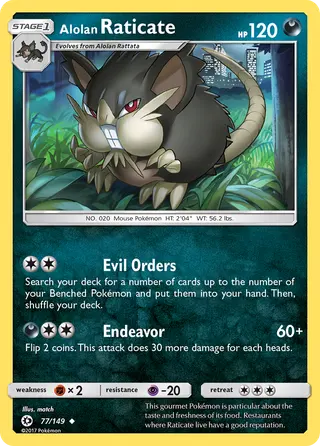 Carta Raticate de Alola