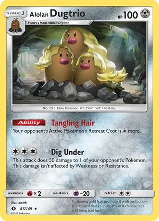 Carta Dugtrio de Alola