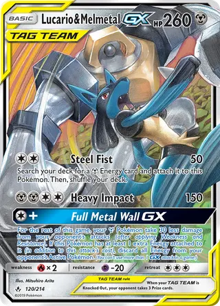 Carta Lucario e Melmetal GX