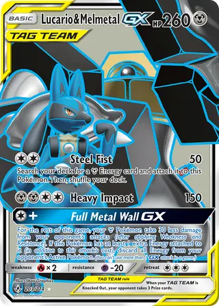 Carta Lucario e Melmetal GX