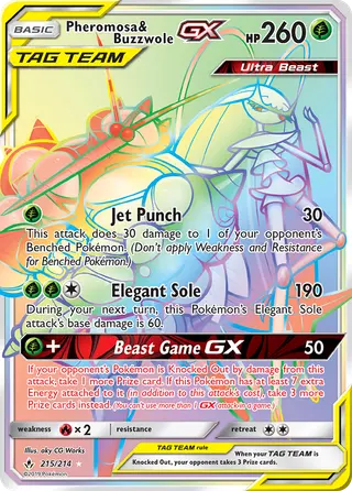 Carta Pheromosa e Buzzwole GX