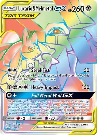 Carta Lucario e Melmetal GX