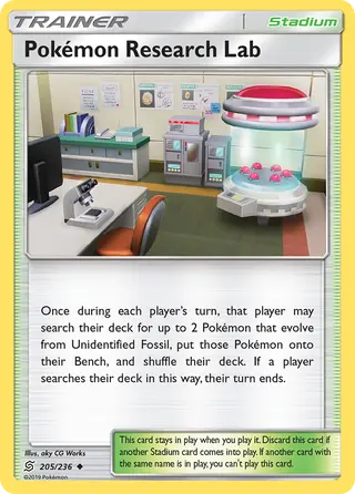 Carta Laboratório de Pesquisas Pokémon