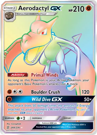 Carta Aerodactyl GX