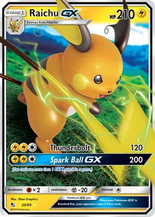 Carta Raichu GX