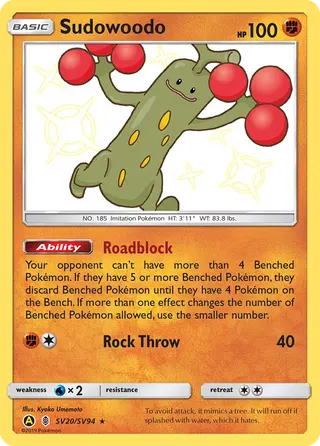 Carta Sudowoodo