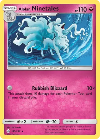 Carta Ninetales de Alola