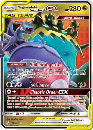 Carta Naganadel e Guzzlord GX