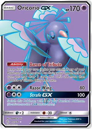 Carta Oricorio GX
