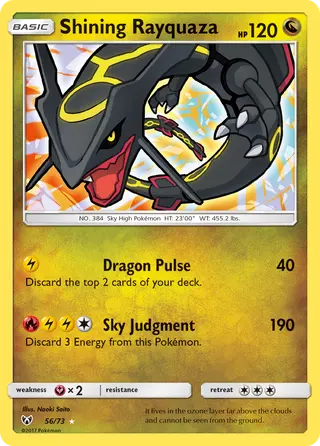 Carta Rayquaza Luminescente