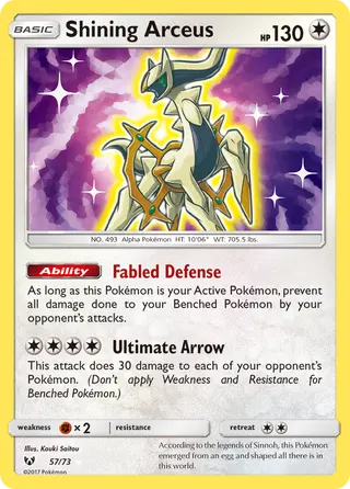 Carta Arceus Luminescente