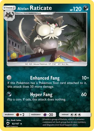 Carta Raticate de Alola