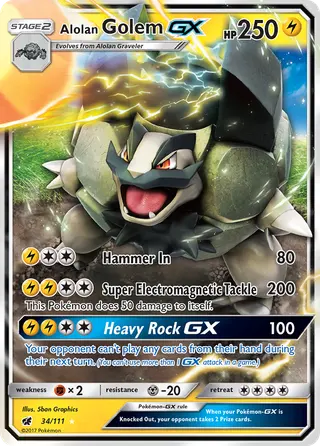 Carta Golem de Alola GX