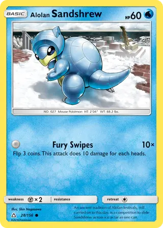 Carta Sandshrew de Alola