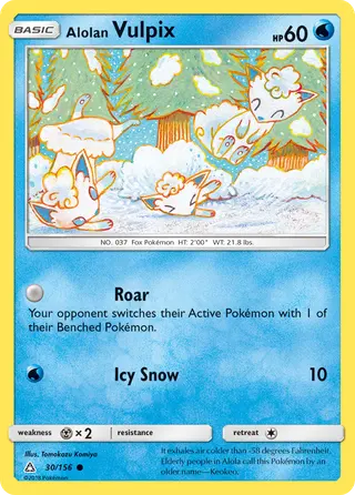 Carta Vulpix de Alola