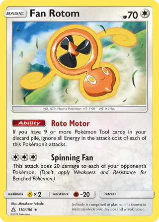 Carta Rotom Ventilador